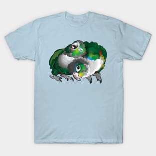 Cuddle Green Cheek Conure Pair T-Shirt